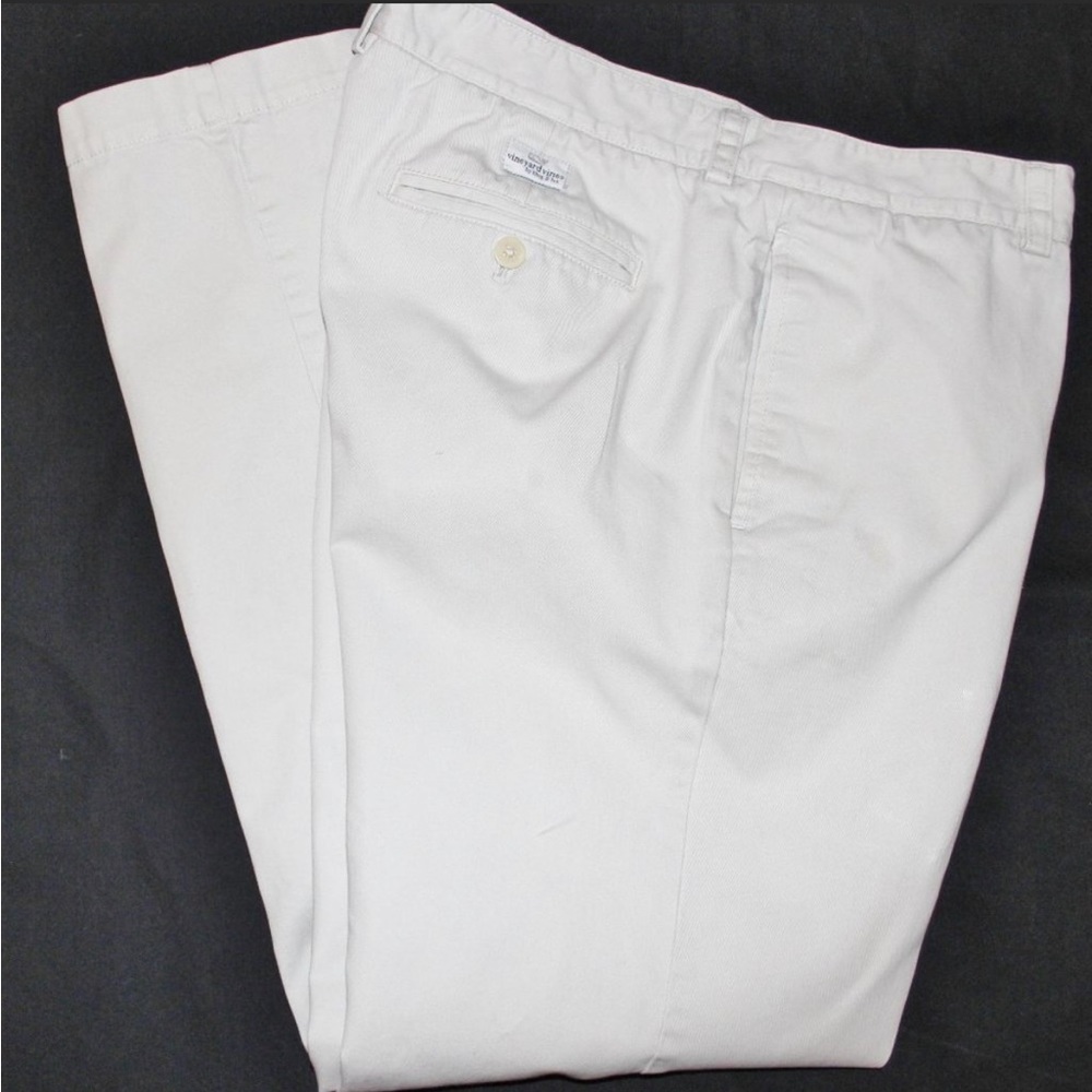 Vineyard Vines 100% Cotton Slim Fit Club Pants Stone 32 X 32